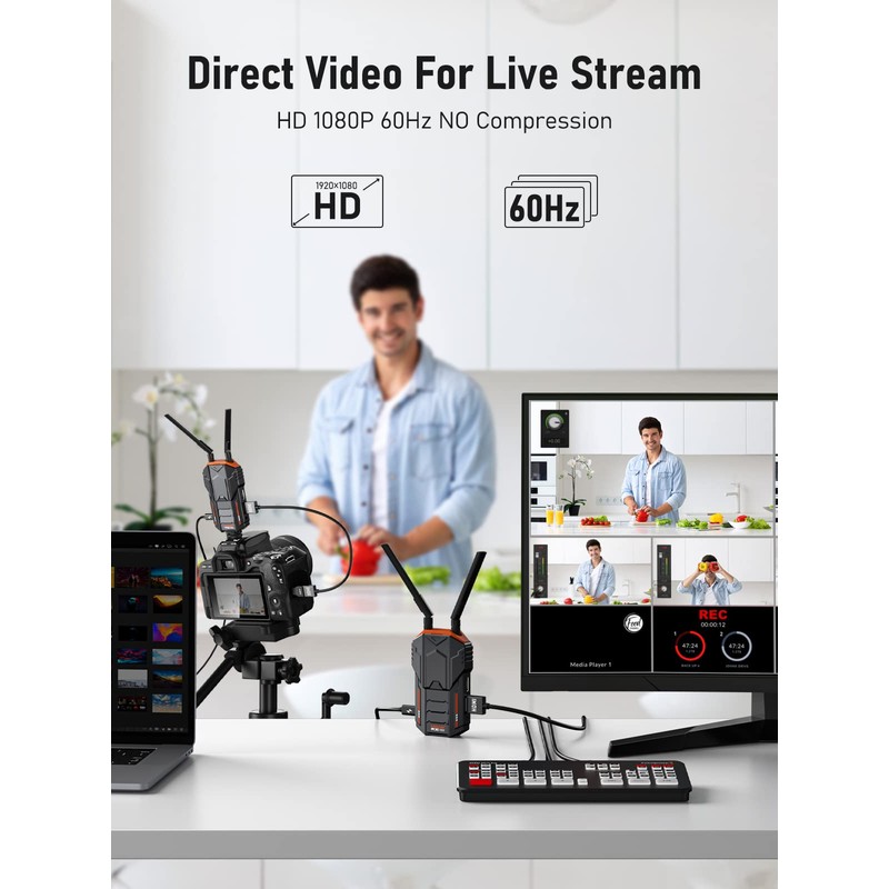 Lemorele HDMI Loopout Wireless Video Receiver with IR Suitable for