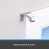 Kenney Fast Fit 5/8" No Measure Curtain Rod Brackets, Brushed