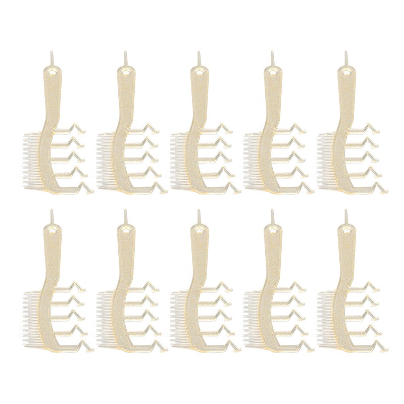 10pcs Z Shaped Wide Tooth Comb Stylish Portable Double Sided
