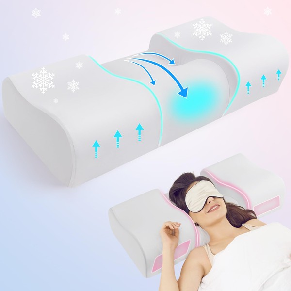 Anti Wrinkle Ergonomic Back Sleep Training Pillow: Cervical Memory Foam