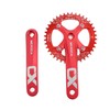 PETCHOR Square Taper Crankset MTB, Mountain Bike Single Speed Crankset,