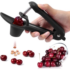 NoBrand Cherry Pitter Tool - Stainless Steel Cherry Corer Pitter with Ergonomic Push Des