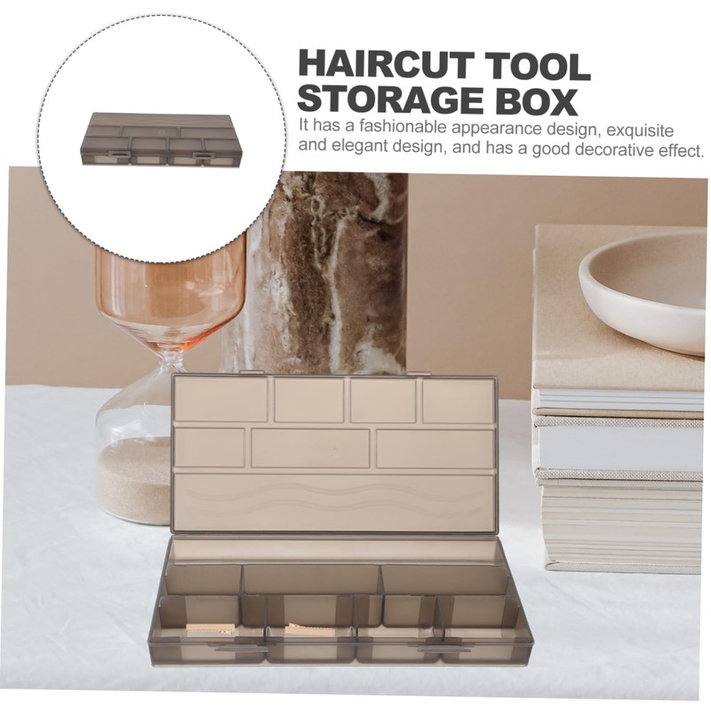 Healvian 1pc Hairdressing Tool Organizer Clipper Storage Box Razor Holder
