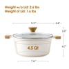 SENSARTE Ceramic Nonstick Stock Pot with Lid, 4.5 Quart Casserole