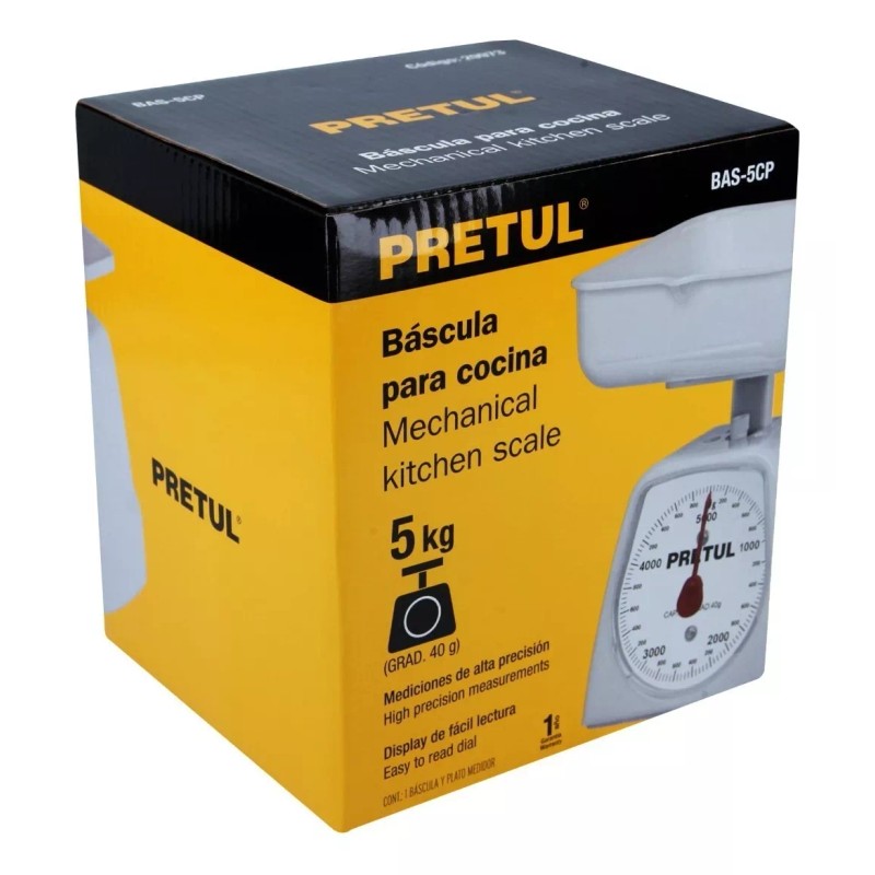 Pretul Báscula De Cocina Analógica Pretul Bas-5cp Pesa Hasta 5kg