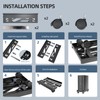 Adjustable Mobile CPU Stand, Ventilated Computer Tower Stand PC Tower