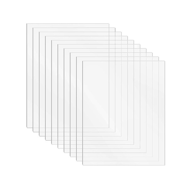DARENYI 10 Pcs Acrylic Sheet Clear Plastic Sheet 1mm Transparent