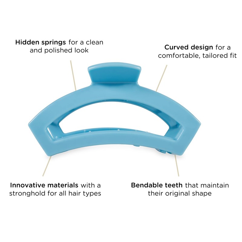 TELETIES - Open Medium Hair Clip - For Thin to
