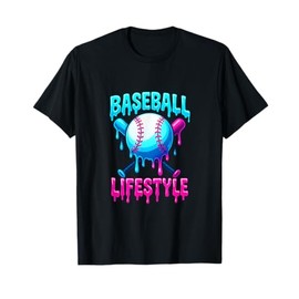 Baseball Shirt Baseball Drip Lifestyle Boys Pink Purple T-Shirt