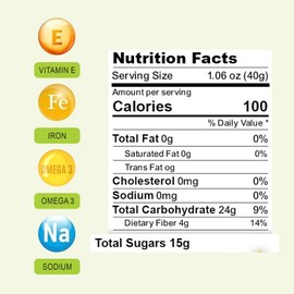 Oh! Nuts Dried Persimmons - Dehydrated Fruit - No Sugar Added - 1 lb Bag - Persimmon Slices - Dried Persimmons for Snacking & Baking