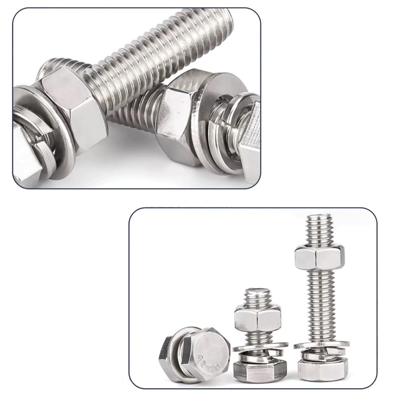 Leliafleury M10 x 50mm Hex Head Nuts and Bolts Set