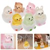 VICASKY 18 Pcs Baby Glow-in-the-Dark Animals Small Easter Chicken Rabbit