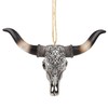Needzo Longhorn Skull Ornament, Hanging Western Steer Decoration, 3.75x6 Inches