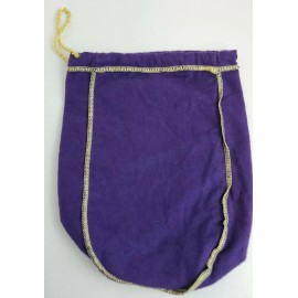 CROWN ROYAL Embroidered in Gold CROWN ROYAL 9" Purple Flannel Bag with Gold Drawstring - NEW