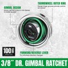SK 3/8" Drive Gimbal Ratchet, 72 Tooth Gimbal Palm Ratchet,