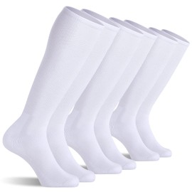 CELERSPORT 3 Pack Baseball Soccer Softball Socks For Youth Kids Men Women Multi-sport Tube Socks White Large