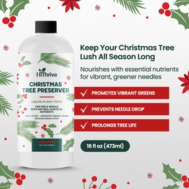 16oz Christmas Tree Preserver - Makes 8 Gallons of Christmas Tree Saver Liquid - Fir & Spruce Christmas Tree Food Liquid - Ideal Christmas Tree Fertilizer for Lasting Christmas Tree & Less Needle Drop