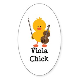 CafePress Viola Chick Oval Sticker Oval Car Bumper Sticker