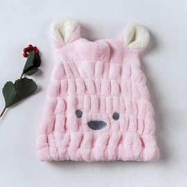 GKMJ Toalla para Cabello,Toalla de Microfibra para el Cabello,2 Toallas de Secado de Pelo Ultra Suaves y Absorbentes,Gorro de BañO de Secado RáPido para Mujeres, Adultos o NiñAs,Rosa y Beige