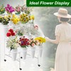 JIANFA 4 Tier Metal Plant Display Stand with 16PCS Plastic