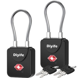 Diyife 2PCS Candados Maletas de Viaje con 4 Llave, [Versión Nueva] Candado Maleta de Cable Flexible, Candado TSA, para Maletas, Mochila, Equipaje, Cerraduras, Taquilla