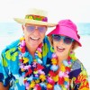 50pc Collares Hawaianos Flores Batucada Tropical Boda Fiesta