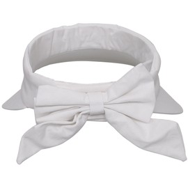 Livingston Open Top Hat Women's Wide Brim SPF 50+ UV Protection Visor Hat, White