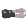 LED UV Loupe Rechargeable Foldable Portable Metal 30X Pocket Magnifier