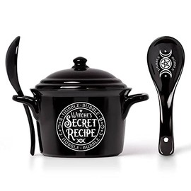 Alchemy Witches Secret Recipe Bowl Black