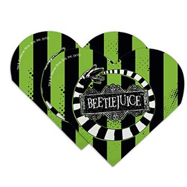 Beetlejuice Beetle Worm Heart Faux Leather Bookmark - Set of 2