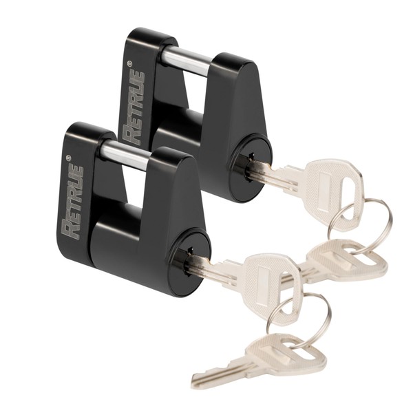 RETRUE Trailer Tongue Coupler Lock, Trailer Hitch Lock,Dia 1/4 Inch,