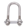 12x130mm Marine Bow Stern Eye U Bolt with Adjustable Screw