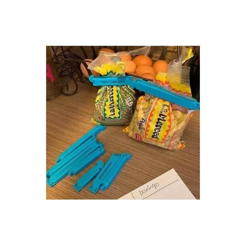 Clips/Pinzas Para Cerrar Bolsas De Alimentos Para Cocina, Polipropileno, 10