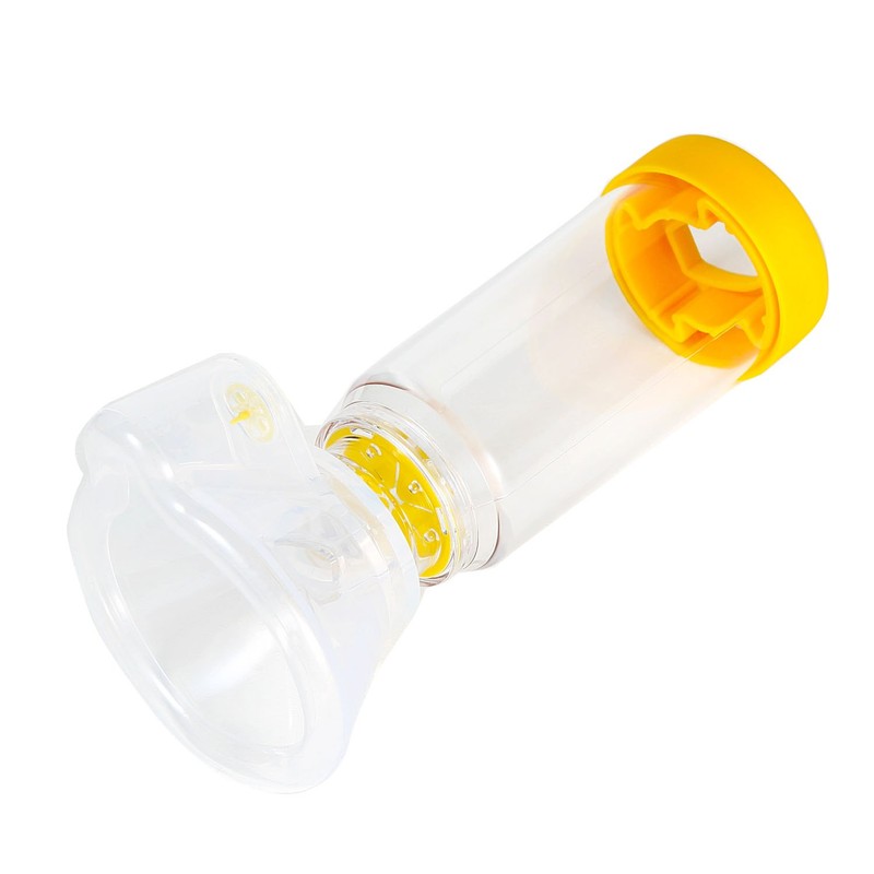 Free Space Chamber Plus Spacer Device for Kids, Medium Yellow