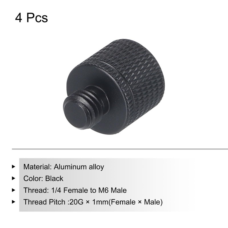 QUARKZMAN Microphone Stand Adapter 1/4 Female to M8 Male Camera