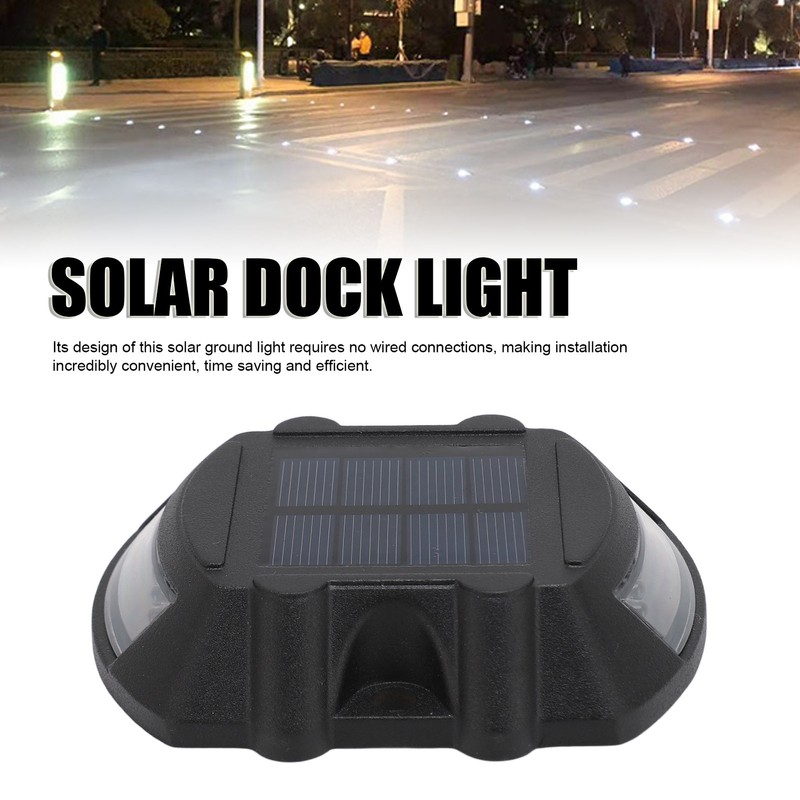 LED Solar Dock Light Ground Waterpoof Solar Powered Smart Sensing