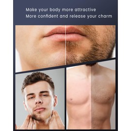 NUBACK Electric Back Shaver for Men, 3 in 1 Mens Back Shaver, Cordless Back Hair Trimmer for Men with Extendable Long Handle, Self-Service Body Groomer Razor with Wider Blade