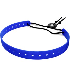 Replacement 3/4" Biothane Bungee Dog Collar Strap Blue - Compatible with E-Collar and Dogtra Remote Training Collars, Adjustable for All Dog Neck Sizes - Wheel Lock Secure - Made in The USA