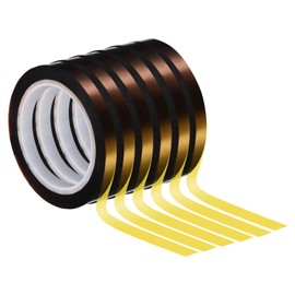 PATIKIL 3/8" Whiteboard Tape, 6 Pack Thin Dry Erase Tape for Graphic Chart Marking DIY Art, Brown