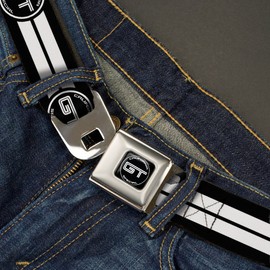 Buckle-Down Belts Buckle-down Seatbelt Mustang Wfm026 Belt, Multicolor, 1.5 Wide - 24-38 Inches in Length US