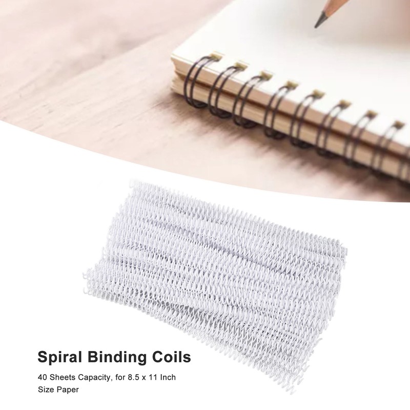 100PCS Spiral Binding Coils 48 Loops 4:1 Pitch A4 Paper