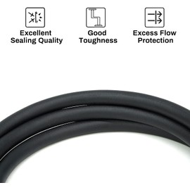 Argon Hose, Protective Gas Hose 2 m, Inert Gas Welding Hose, CO2 Nitrogen Compressed Air Hose, Welding Gun, Connection Pipe, 1/4 Inch Welded Union Nut