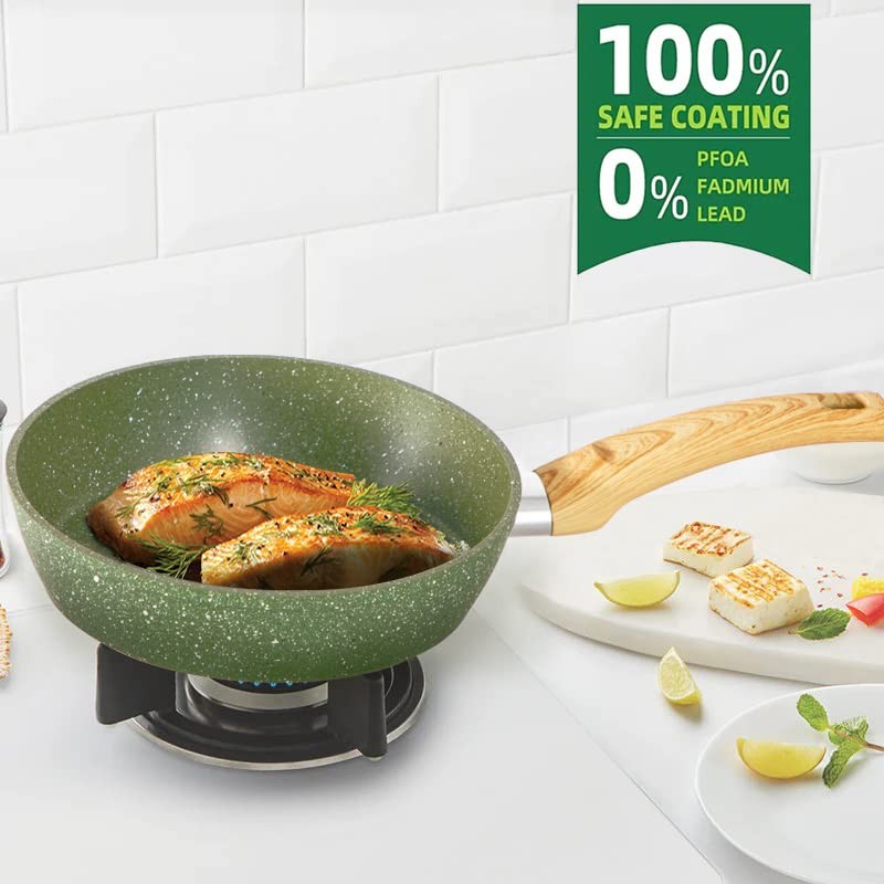 Kitchen Academy Non Toxic Pots and Pans Set Non Stick