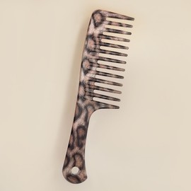 Wide Tooth Comb for Curls, Large Hair Comb with Wide Tooth for Hair Detangle, Suitable for Women and Men (1Pcs Leopard Print)