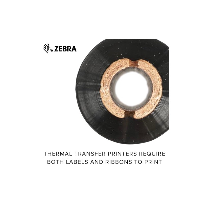Zebra Standard Black Wax Ribbon for Thermal Transfer Desktop Printers