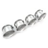 4 Silver Motorcycle Shorty Velocity Stacks - 54mm - Fits
