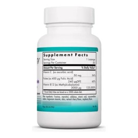 Nutricology B12 Metilcobalamina Y Ácido Fólico 50 Pastillas
