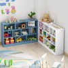IOTXY Open Shelf Low Bookcase - Wooden 3-Tier Floor Standing