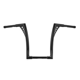 WeiSen Gloss Black 10" Ape Monkey Hangers Handlebar 1-1/4" Handle Bars Compatible with Harley Dyna Softail Sportster XL 883 1200 ＆ Touring Road Glide/Road King