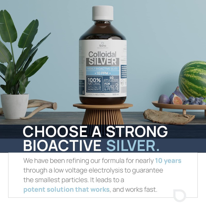 Colloidal Silver 10 ppm 500 ml ● Premium Silver Water